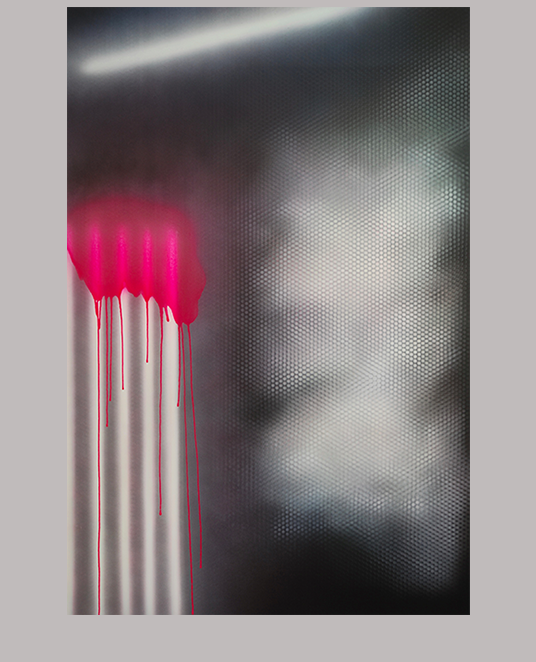 Minimal chaos 2, acrylique sur toile, 194x130 cm, 2017 (collection particulière)
