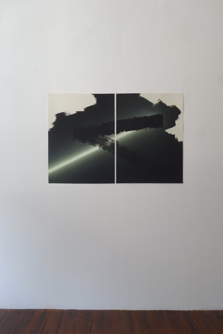 Dan, surface non déterminée 3 , acrylique sur papier, 76,5x56 cm (x2), 2026